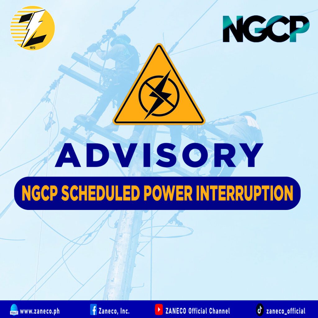 Notice of NGCP Scheduled Power Interruption December 7, 2024 ZANECO